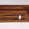 Blue and Gold Dyed Maple Laminate Ballpoint Pen and Letter Opener Set