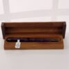 Purple Dyed Maple Burl Designer Stylus Ballpoint Pen