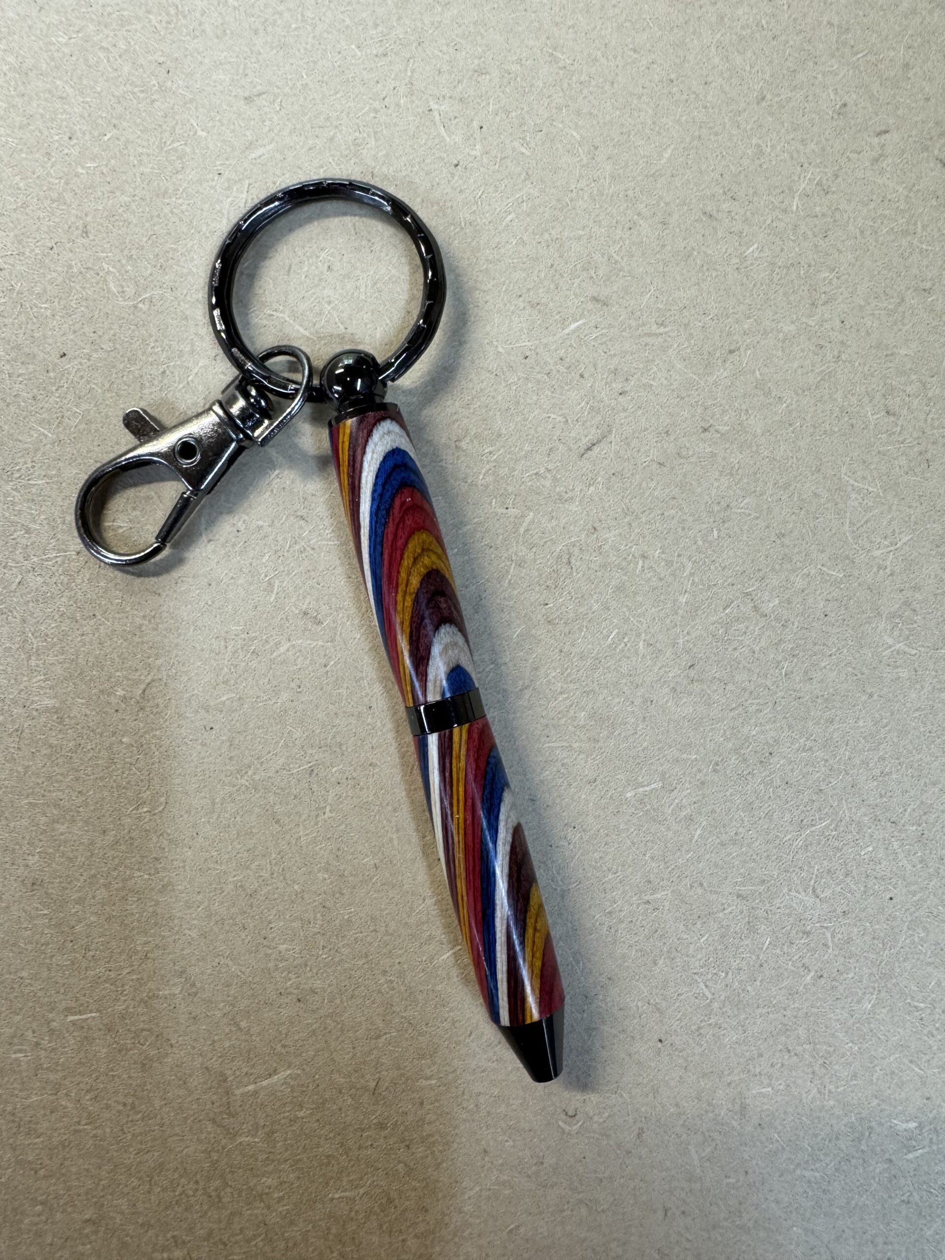 Dyed Maple Laminate Pen Keyring