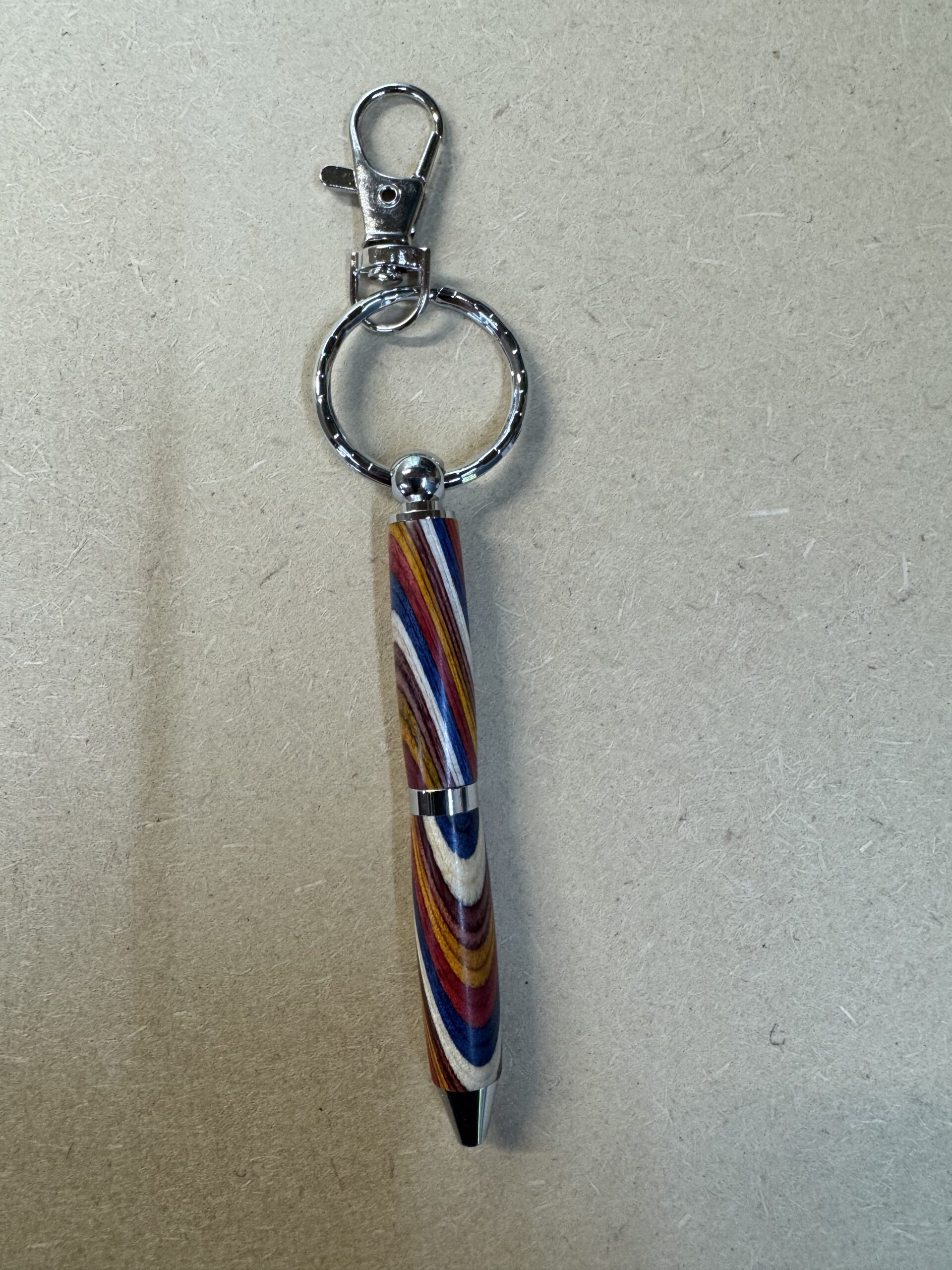 Dyed Maple Laminate Pen Keyring