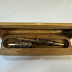 Blue and Gold Maple Laminates George Fountain Pen