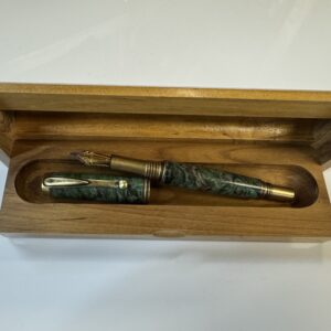 Green Dyed Maple Burl George Fountain Pen