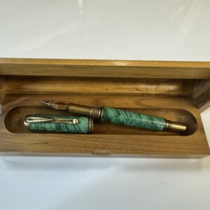 Green Dyed Box Alder Burl George Fountain Pen