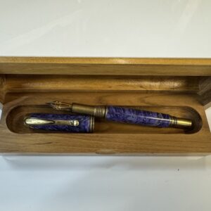 Purple Dyed Box Alder Burl George Fountain Pen